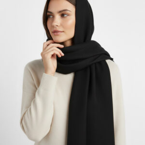 شال حوله ای مشکی زنانه 5851