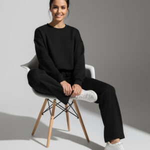 ست بلوز و اسلش دورس توکرکی زنانه 4130 – مشکی